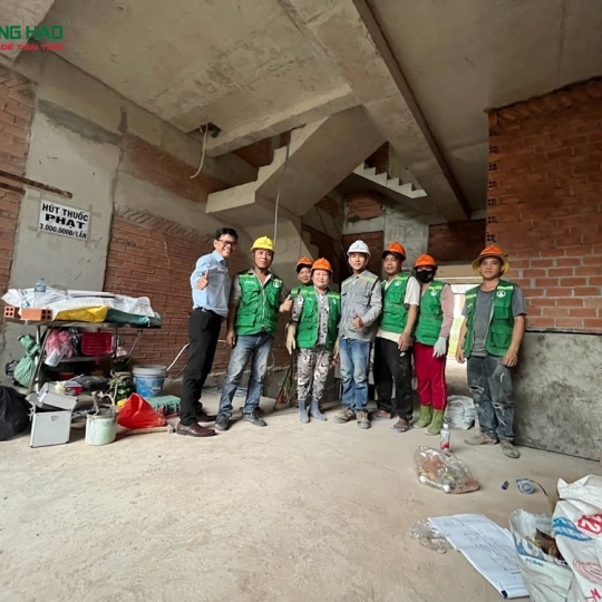 Công trình xây nhà trọn gói nhà Anh Hiếu