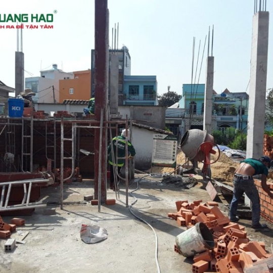 Thi công công trình xây dựng nhà anh Phát quận 12