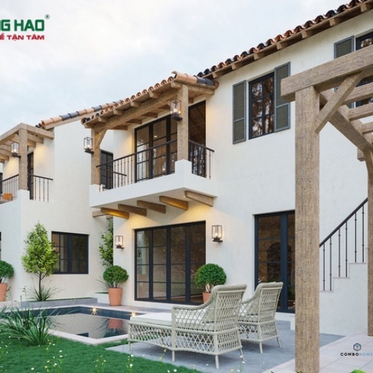 Thiết kế biệt thự kiểu Địa Trung Hải tại TP.HCM