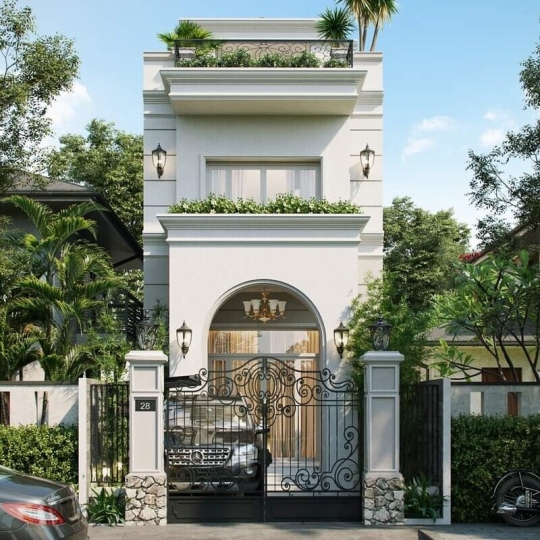 Thiết kế nhà phố có sân vườn tại TP.HCM