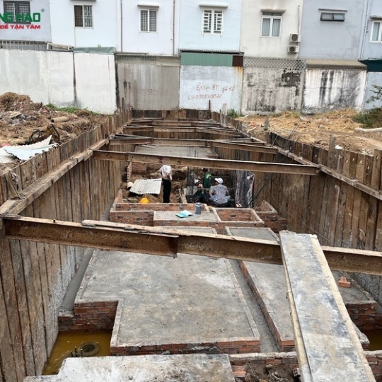 Xây nhà phố 4 tầng hai mặt tiền nhà anh Sơn Q7