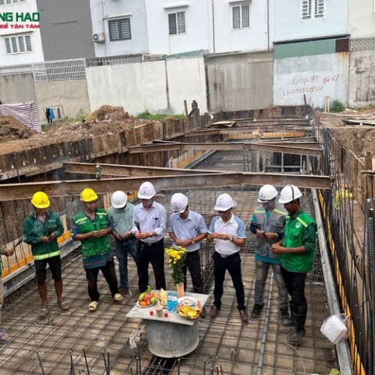 Xây nhà phố 4 tầng hai mặt tiền nhà anh Sơn Q7