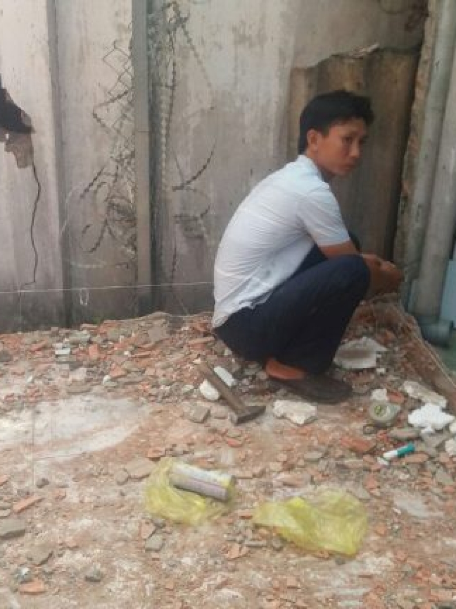 Công tác đo đạc, khảo sát công trình nhà anh Thịnh
