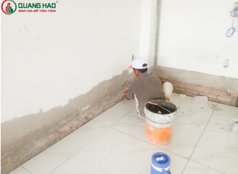 Giai đoạn: Thi công nhà có tầng hầm các chi tiết bên trong nhà để chuẩn bị cho giai đoạn hoàn thiện