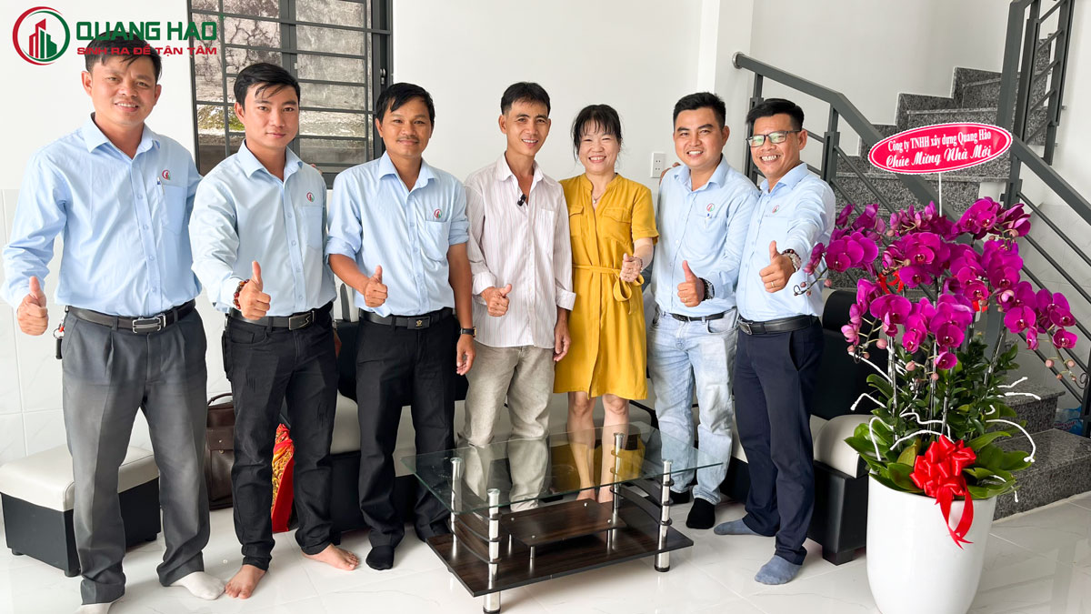 Xây Dựng Quang Hào bàn giao nhà Anh Sơn Huyện Bình Chánh