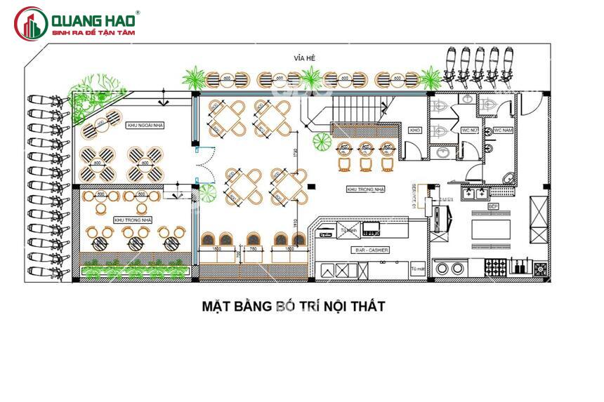 Báo giá thiết kế nhà hàng trọn gói - Tiêu chuẩn thiết kế nhà hàng