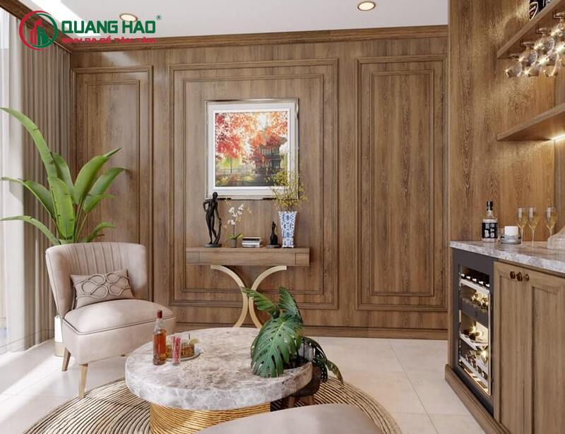 Nên dùng các vật liệu thiên nhiên cho nhà thóp hậu để không gian được trong lành và thân thiện với môi trường hơn. Hạn chế các góc cạnh không tốt và lát sàn nhà so le hoặc lát chéo để tạo cảm giác rộng rãi.