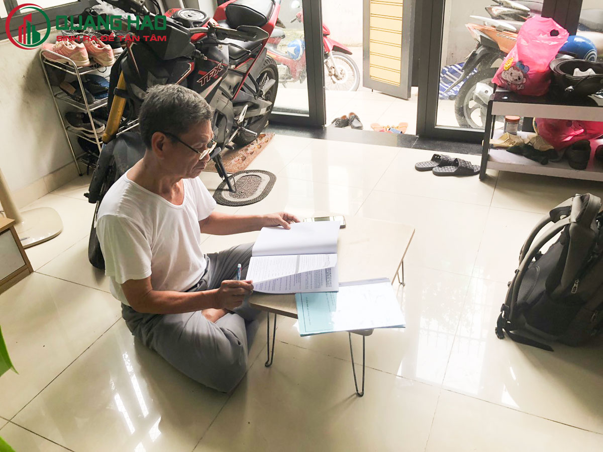 Xây Dựng Quang Hào cúng động thổ khởi công nhà ở Chú Long tại Quận Bình Thạnh