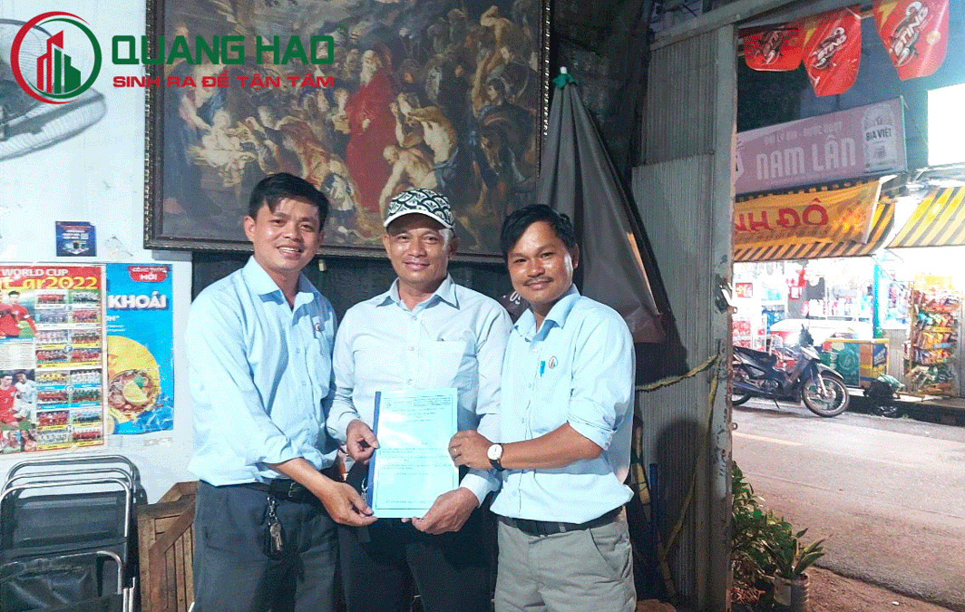 Xây Dựng Quang Hào ký hợp đồng xây dựng nhà Anh Danh tại Quận Tân Phú