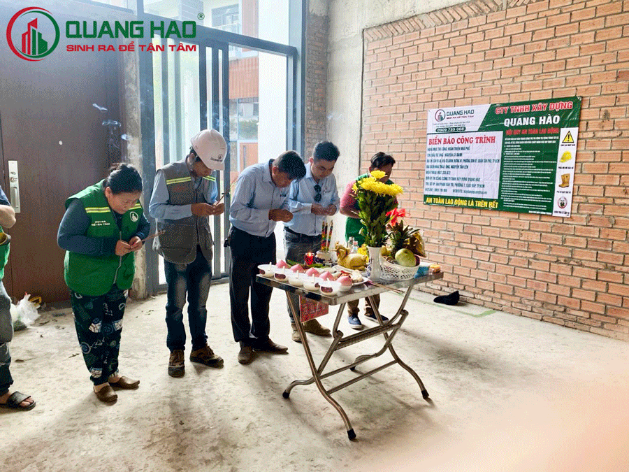 Cúng khởi công thi công xây dựng nhà Anh Danh tại Quận Tân Phú