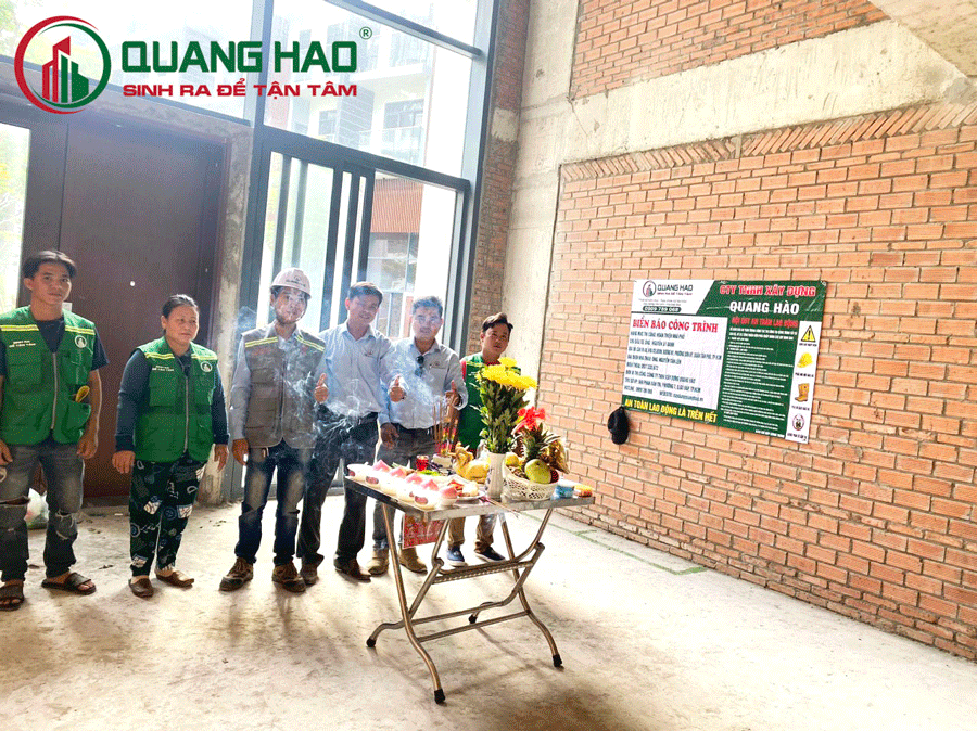 Cúng khởi công thi công xây dựng nhà Anh Danh tại Quận Tân Phú​​​​​​​
