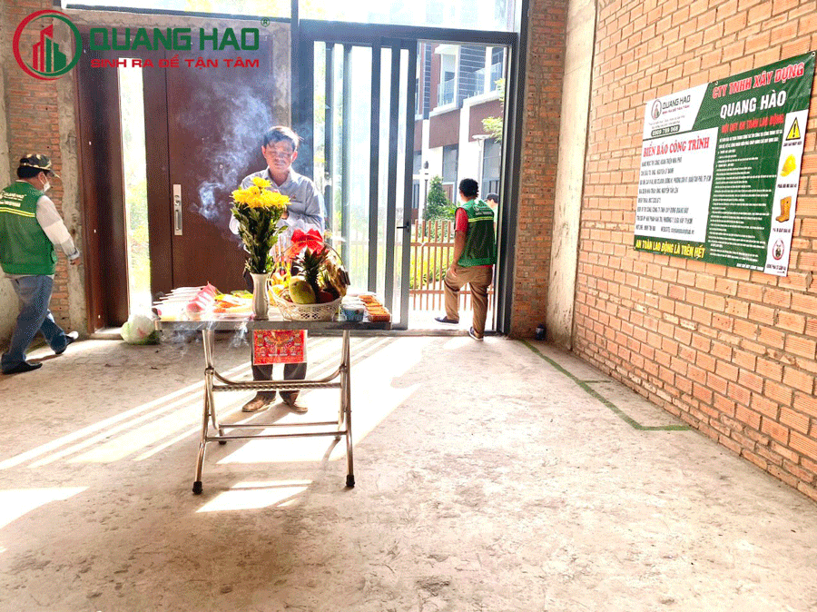 Cúng khởi công thi công xây dựng nhà Anh Danh tại Quận Tân Phú​​​​​​​