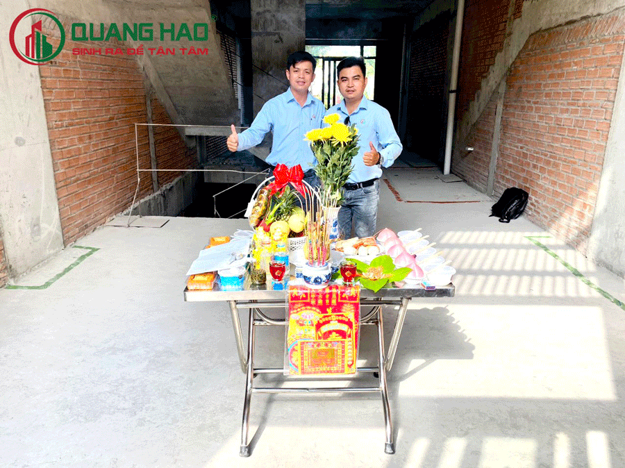 Cúng khởi công thi công xây dựng nhà Anh Danh tại Quận Tân Phú​​​​​​​