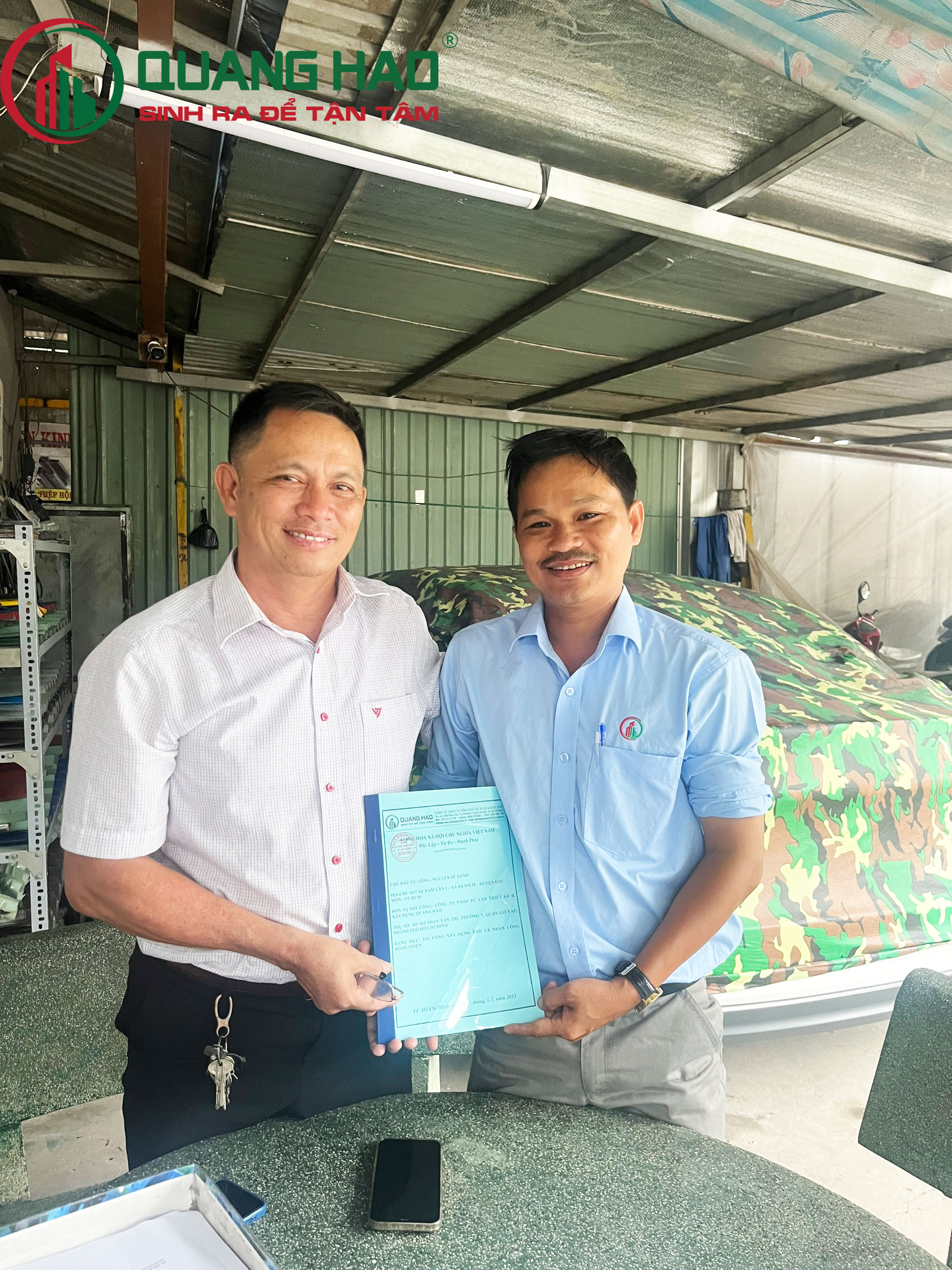 Xây Dựng Quang Hào ký hợp đồng xây dựng biệt thự nhà Anh Danh tại Huyện Hóc Môn