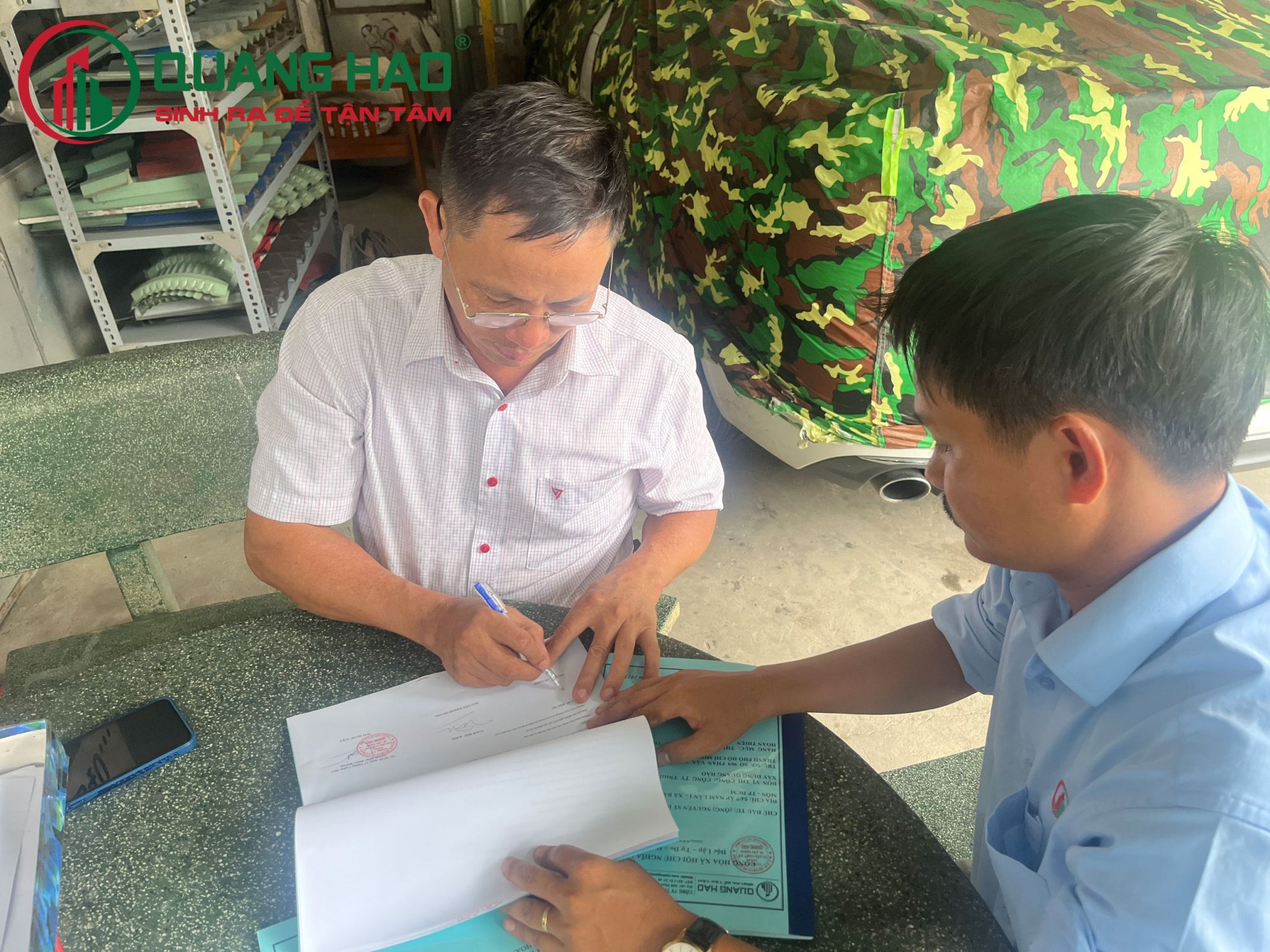 Xây Dựng Quang Hào ký hợp đồng xây dựng biệt thự nhà Anh Danh tại Huyện Hóc Môn