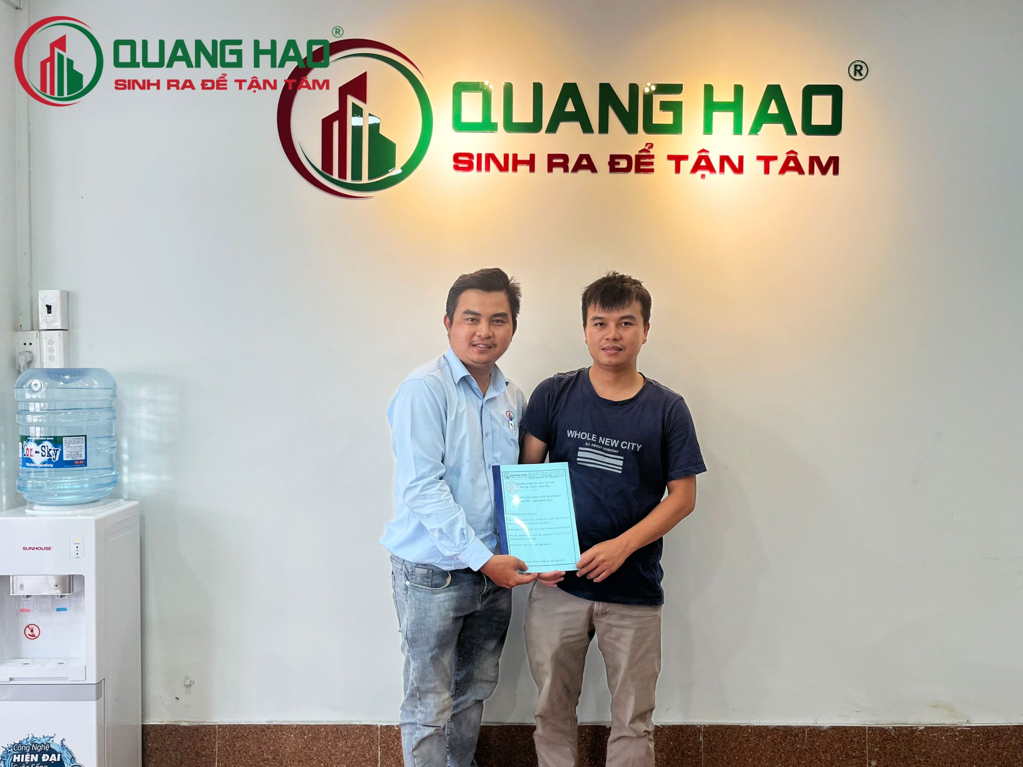 Xây Dựng Quang Hào ký hợp đồng xây mới nhà ở Anh Vũ Quận Bình Thạnh