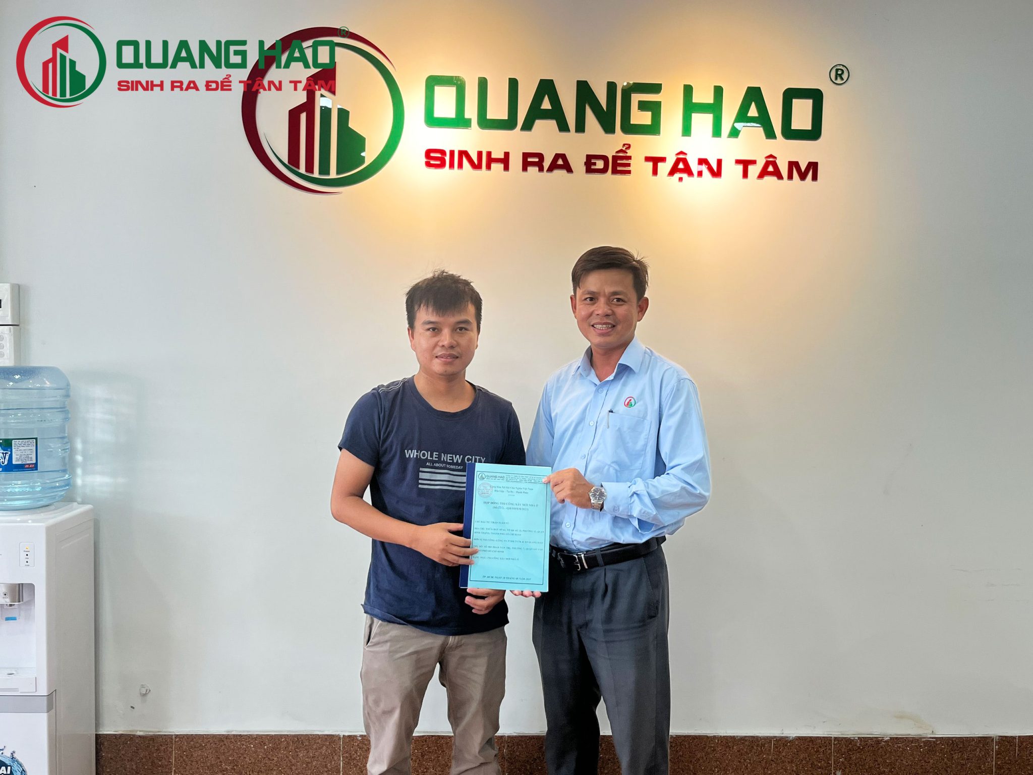 Xây Dựng Quang Hào ký hợp đồng xây mới nhà ở Anh Vũ Quận Bình Thạnh