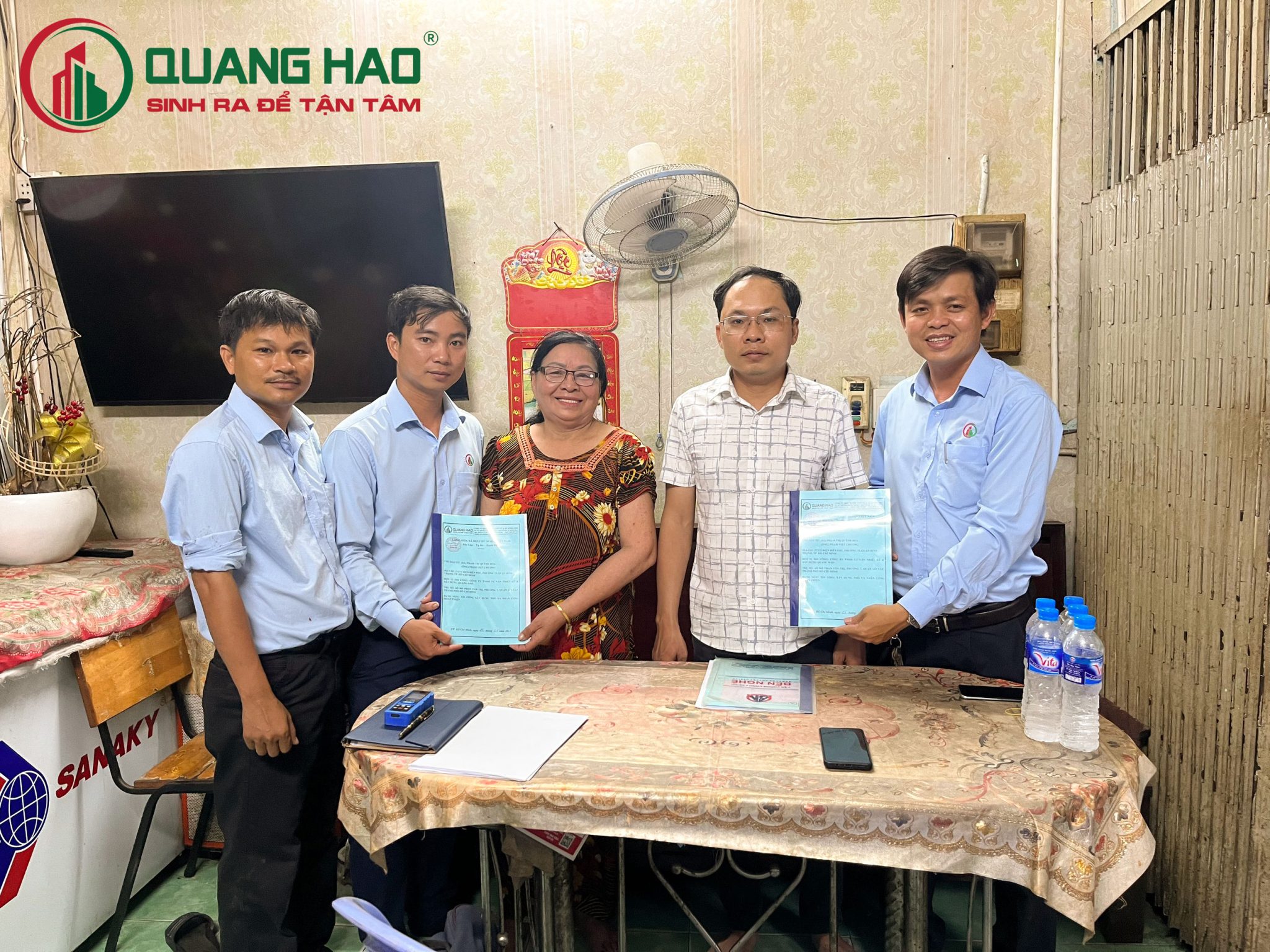 Xây Dựng Quang Hào ký hợp đồng xây mới nhà ở Cô Hoa, Anh Chương Quận Bình Thạnh
