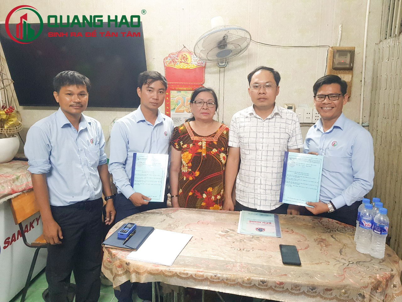 Xây Dựng Quang Hào ký hợp đồng xây mới nhà ở Cô Hoa, Anh Chương Quận Bình Thạnh