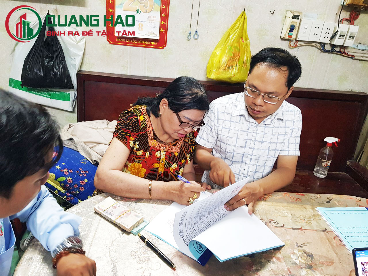 Xây Dựng Quang Hào ký hợp đồng xây mới nhà ở Cô Hoa, Anh Chương Quận Bình Thạnh