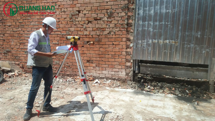 Khảo sát địa hình công trình nhà anh Linh Quận 4