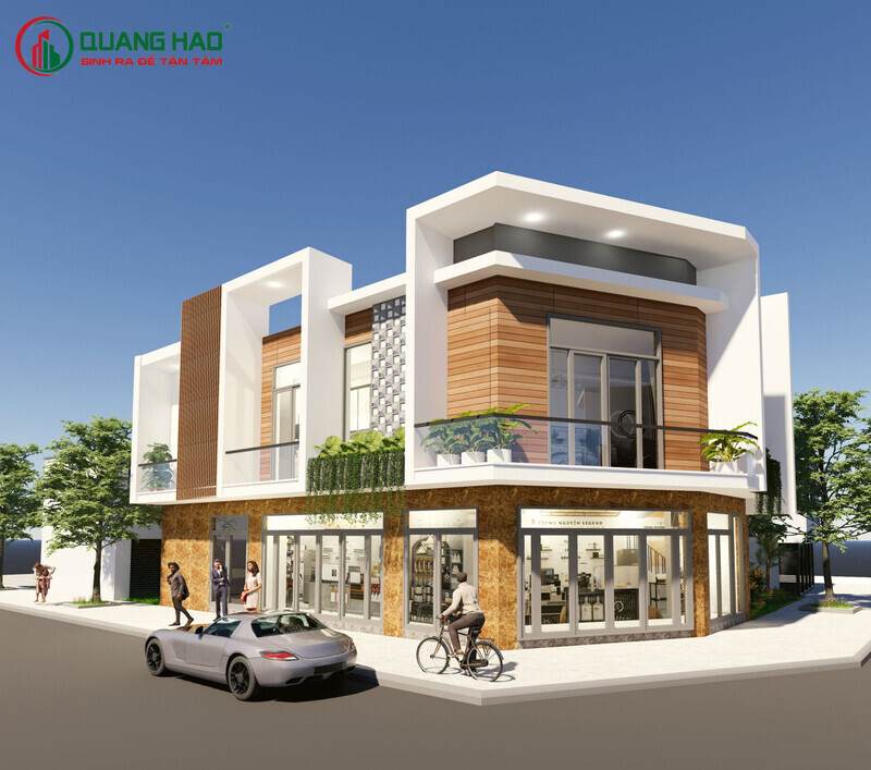 Gợi ý mẫu nhà phố 2 mặt tiền kết hợp kinh doanh đẹp 2023