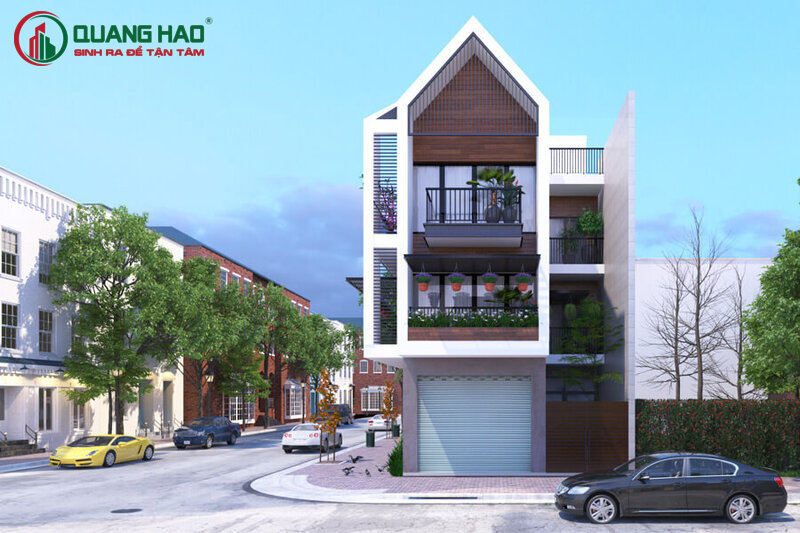 Mẫu nhà phố 2 mặt tiền kết hợp kinh doanh