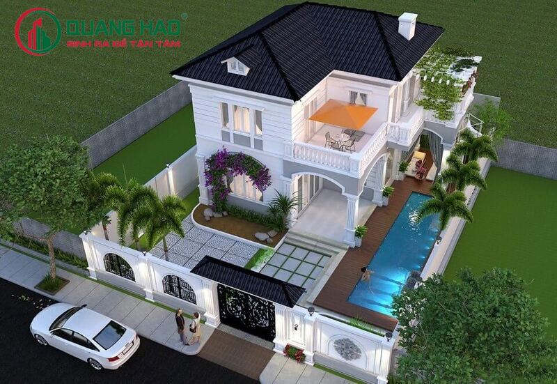 Nhà phố tân cổ điển 2 tầng sang trọng