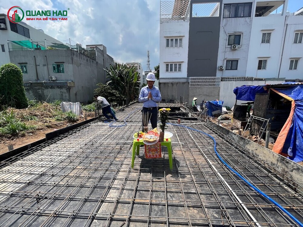 Quy trình thi công nhà ở tại Tp HCM - Hoàn thiện móng ngôi nhà