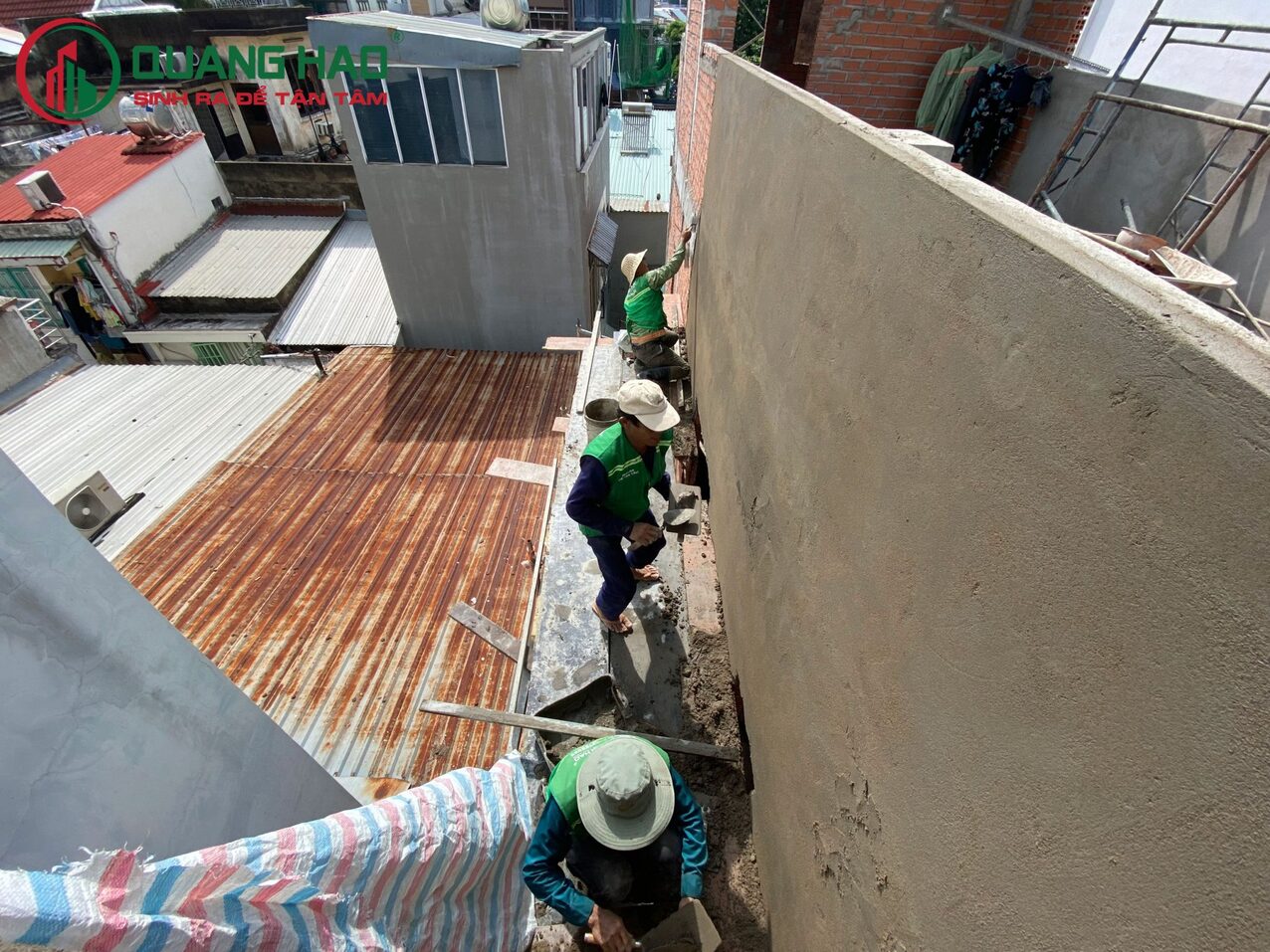 Thi công tô tường nhà Anh Chuyên Quận 3