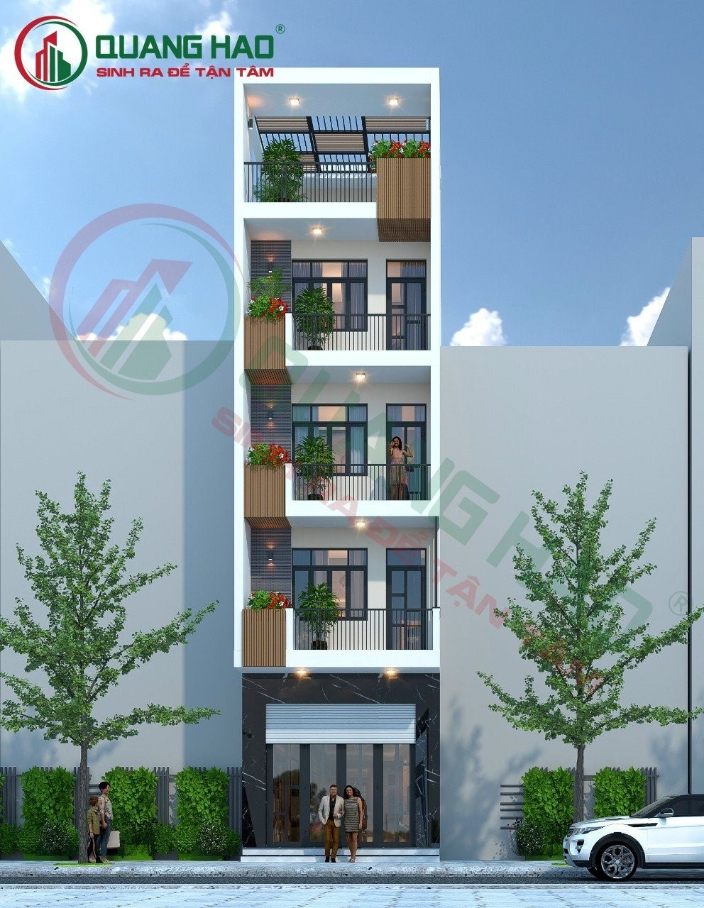 Mẫu thiết kế nhà phố có thang máy tại TP.HCM được ưa chuộng