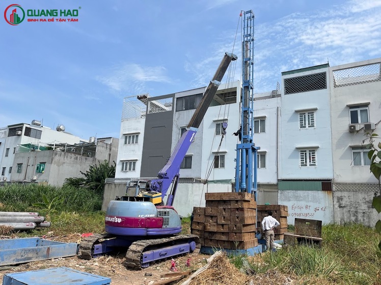 Giai đoạn ép cọc bê tông cốt thép