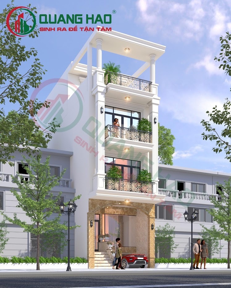 Ngôi nhà hiện lên với vẻ đẹp sang trọng và rất hiện đại